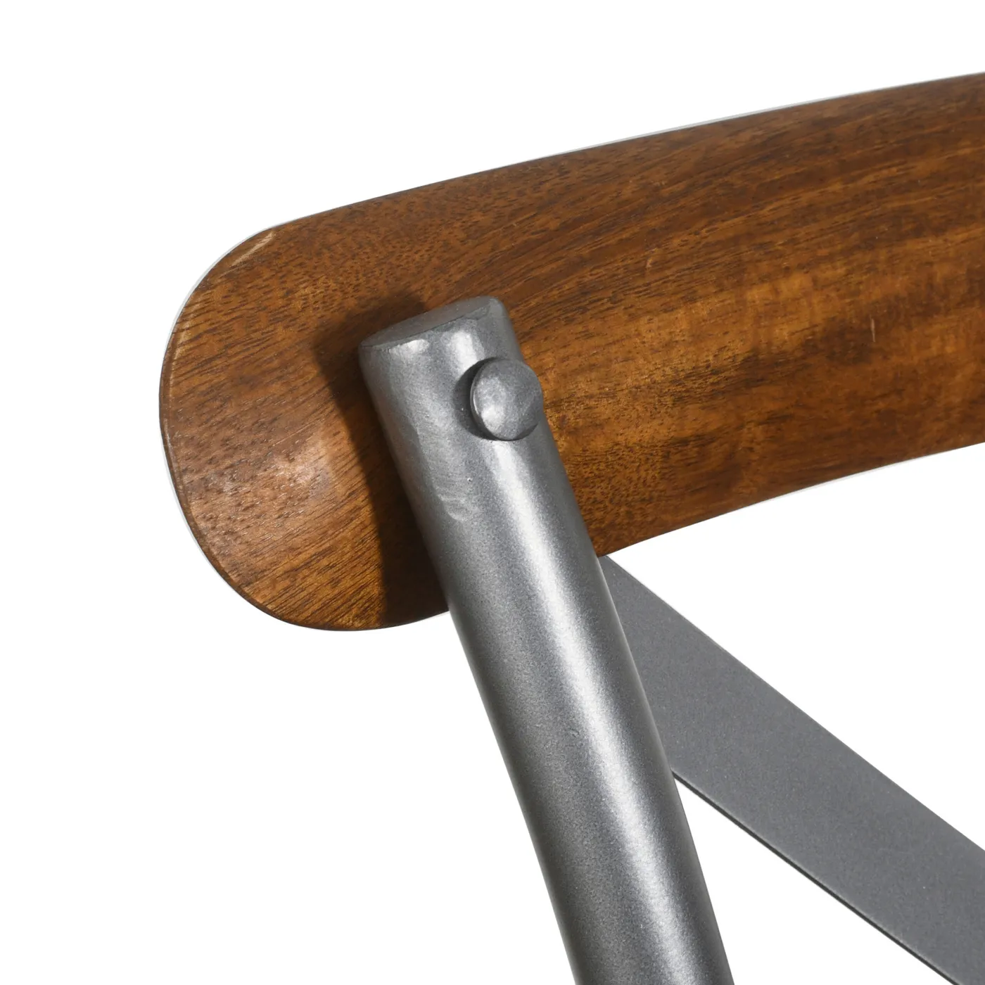 Cross base metal mango wood chair — Photo 2
