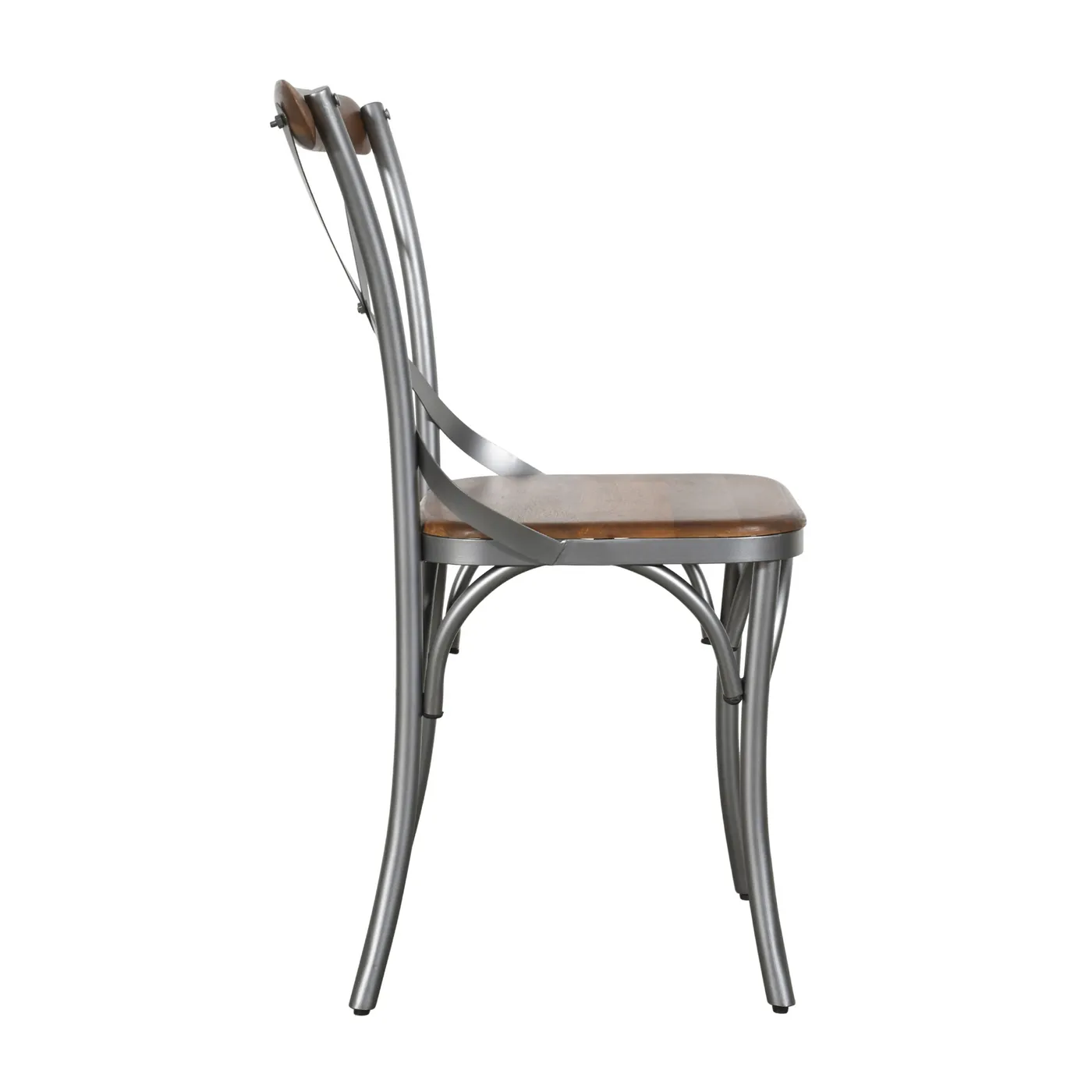 Cross base metal mango wood chair — Photo 3