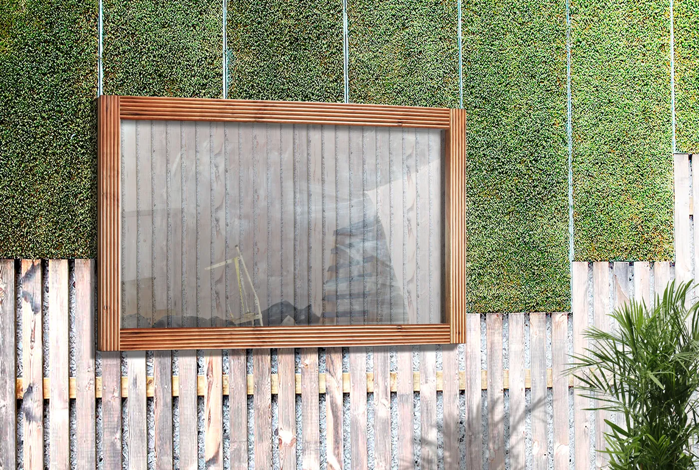 Rectangular Bronx acacia mirror — Photo 2