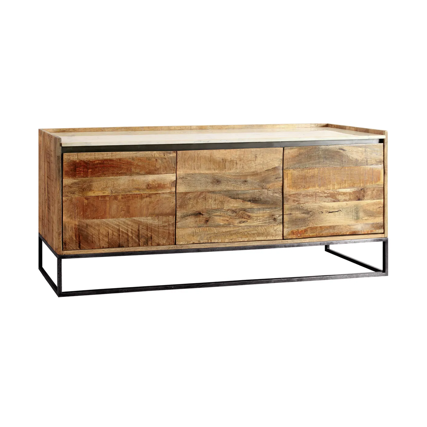 Mango wood and marble sideboard — Photo 1