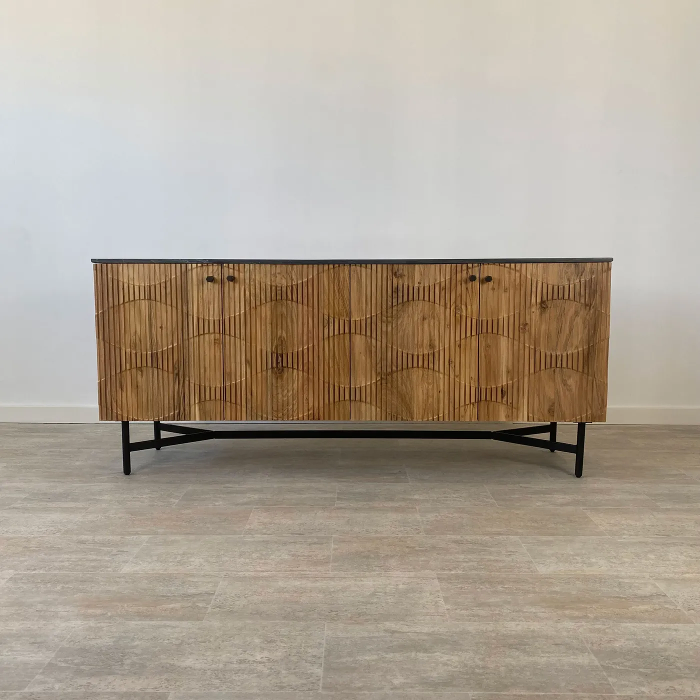 Buffet Milán en acacia et marbre — Photo 1
