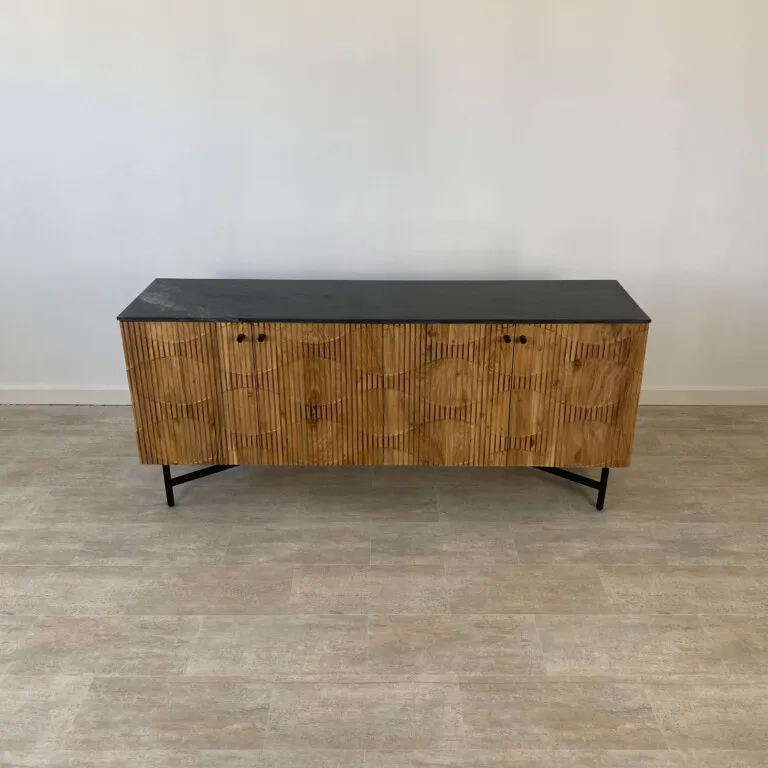 Buffet Milán en acacia et marbre — Photo 2
