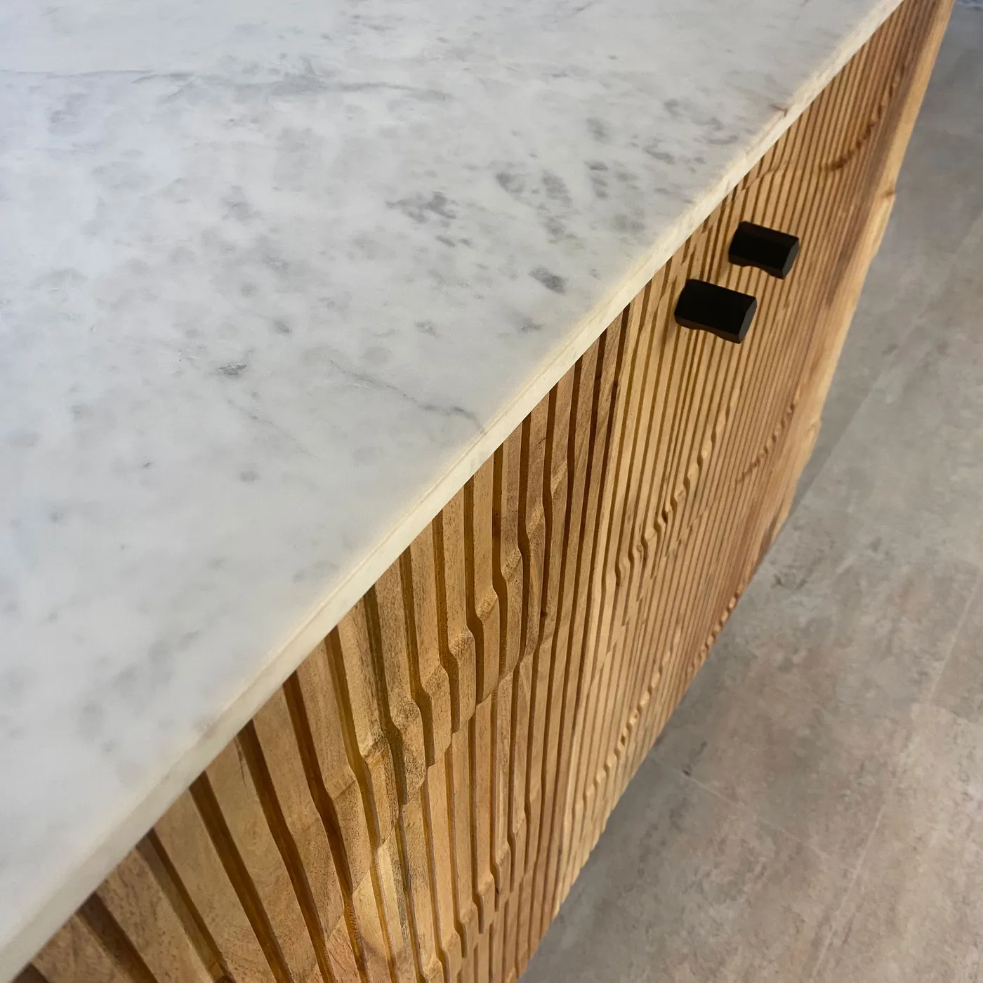 Mueble bar Milan de acacia blanco — Foto 3