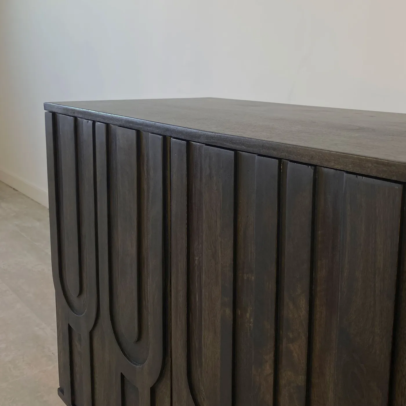Arc mango wood cabinet – brown — Photo 4