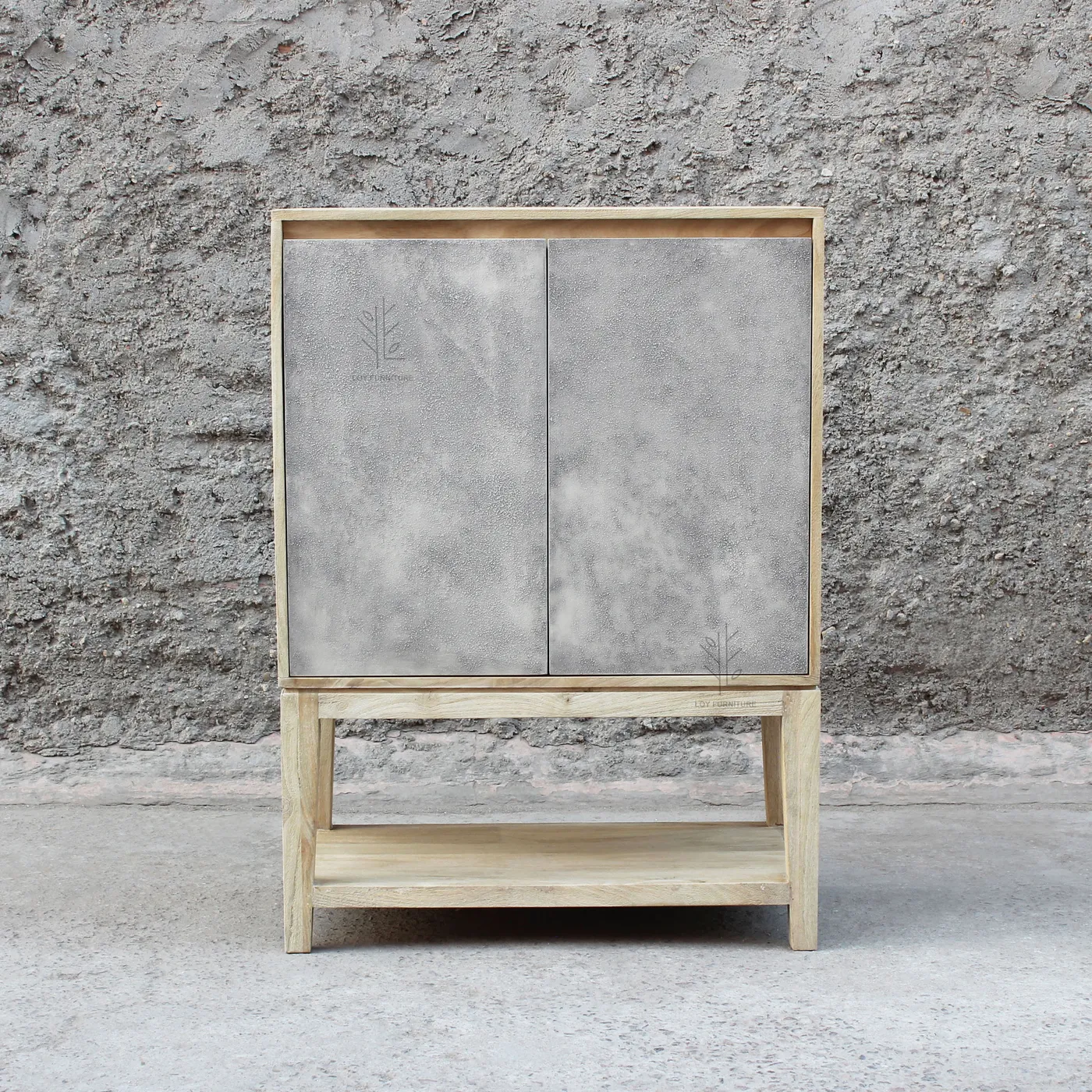 Mueble alto con puertas Ibiza de efecto cemento — Foto 1