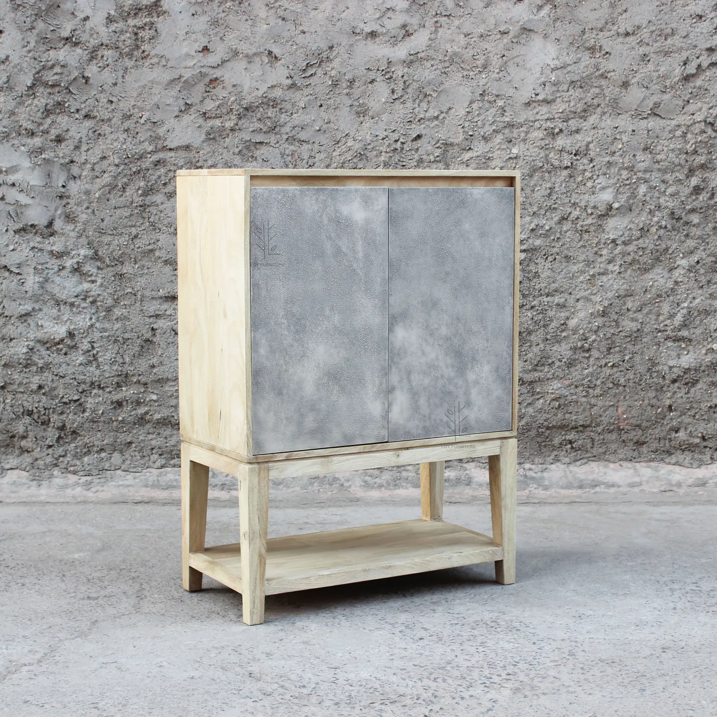 Mueble alto con puertas Ibiza de efecto cemento — Foto 2