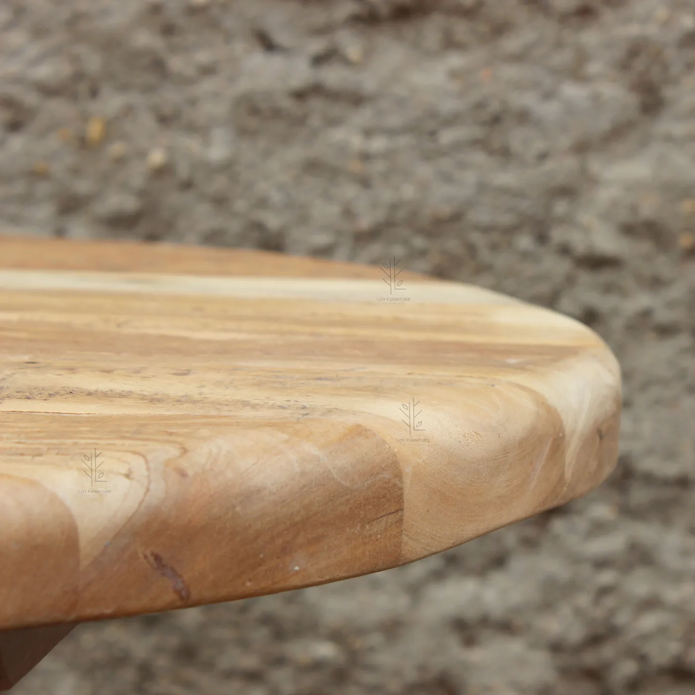 Round Ibiza concrete effect side table — Photo 3