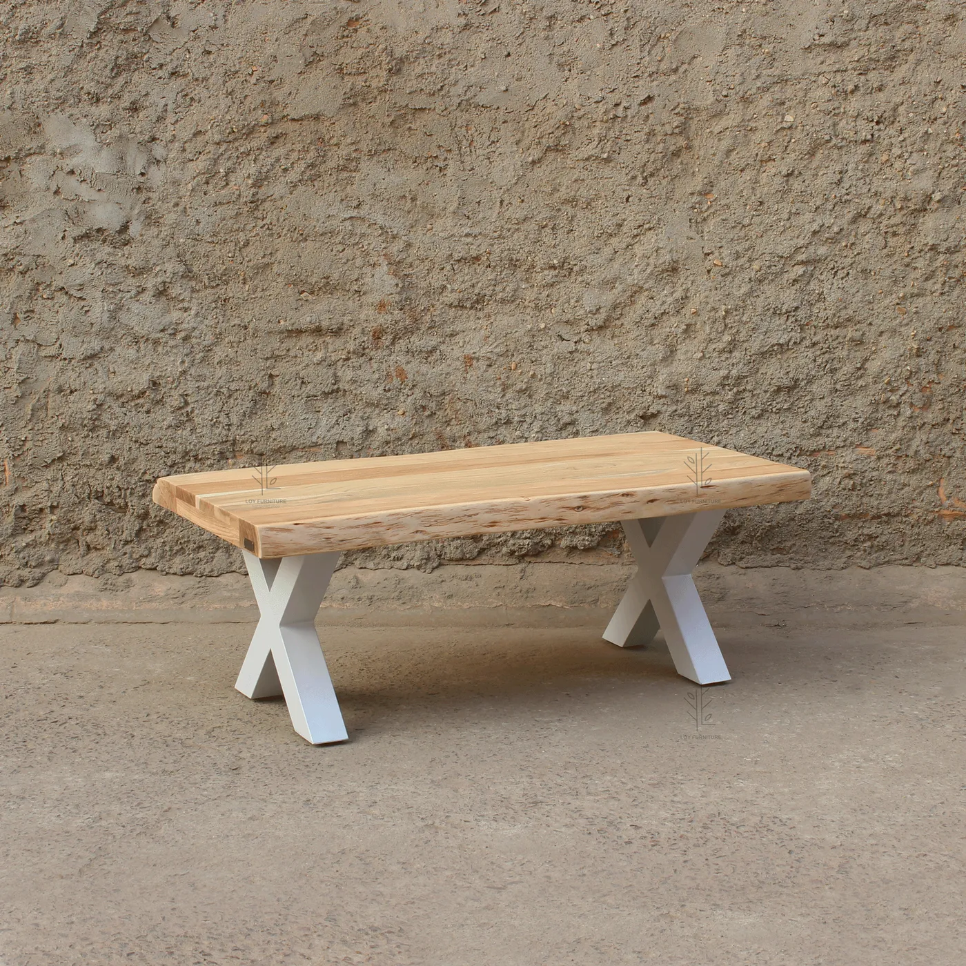 Table basse Ibiza en acacia et métal — Photo 1