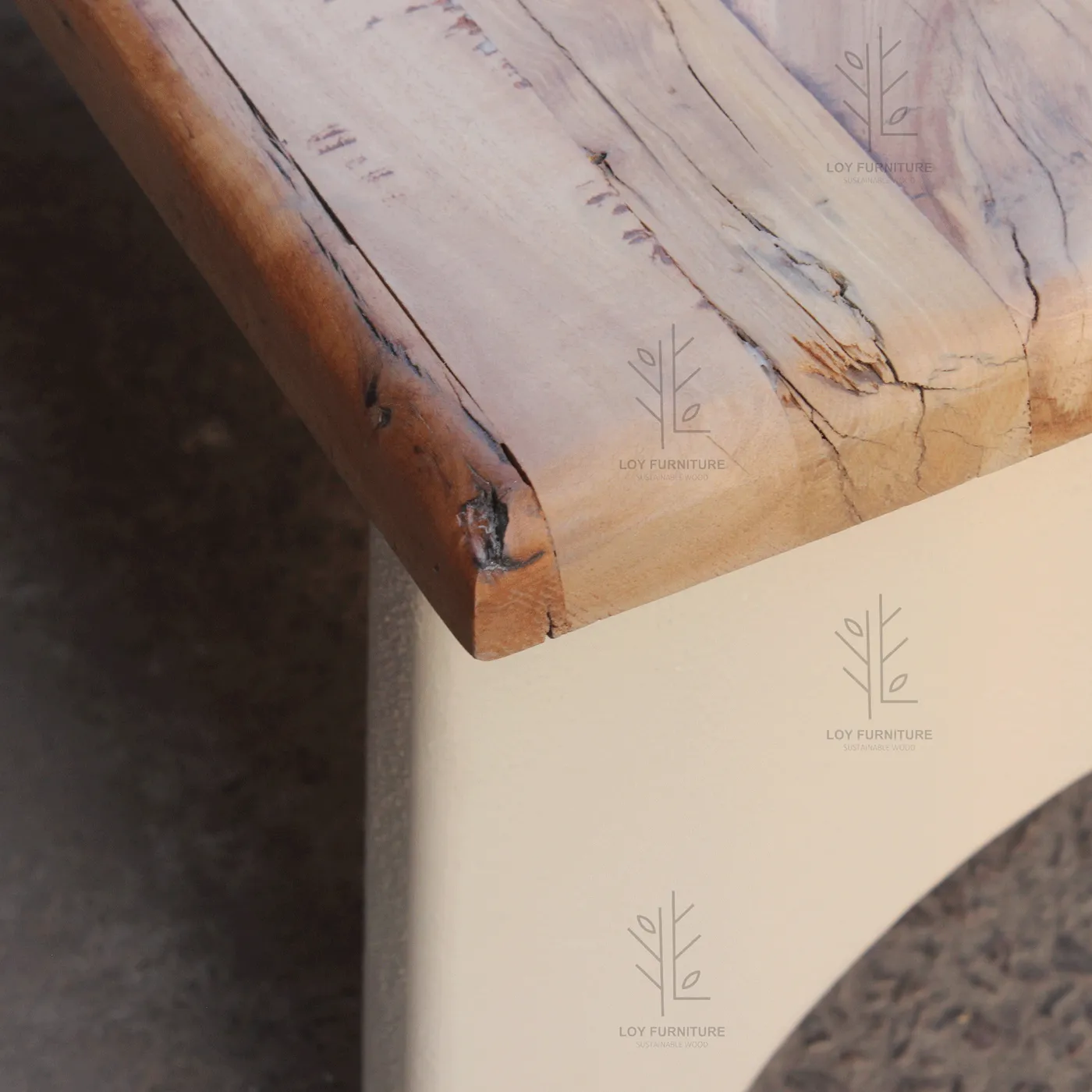 Rectangular Ibiza concrete effect coffee table — Photo 3