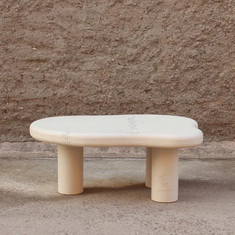 Mesa de centro Ibiza de efecto cemento – 100 x 68 x 40 cm — Foto 1