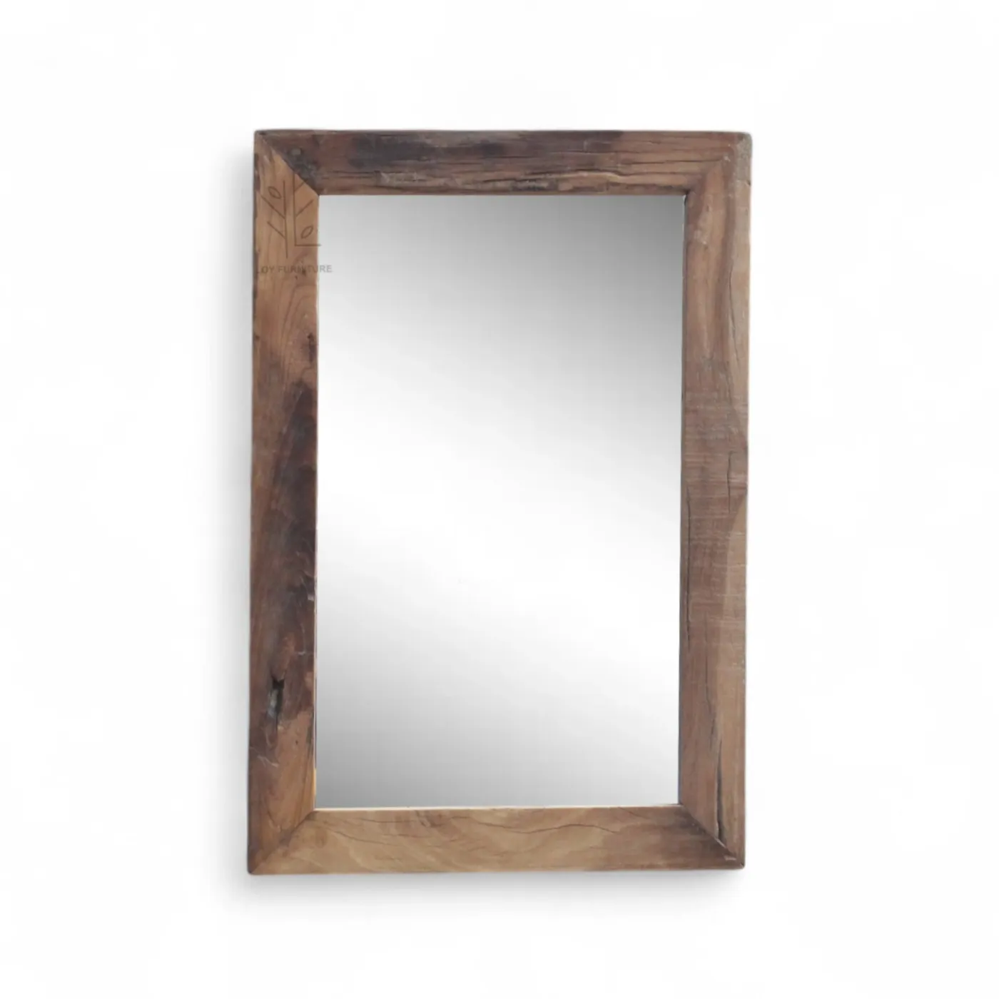 Rectangular Ibiza wood recycled material mirror — Photo 2