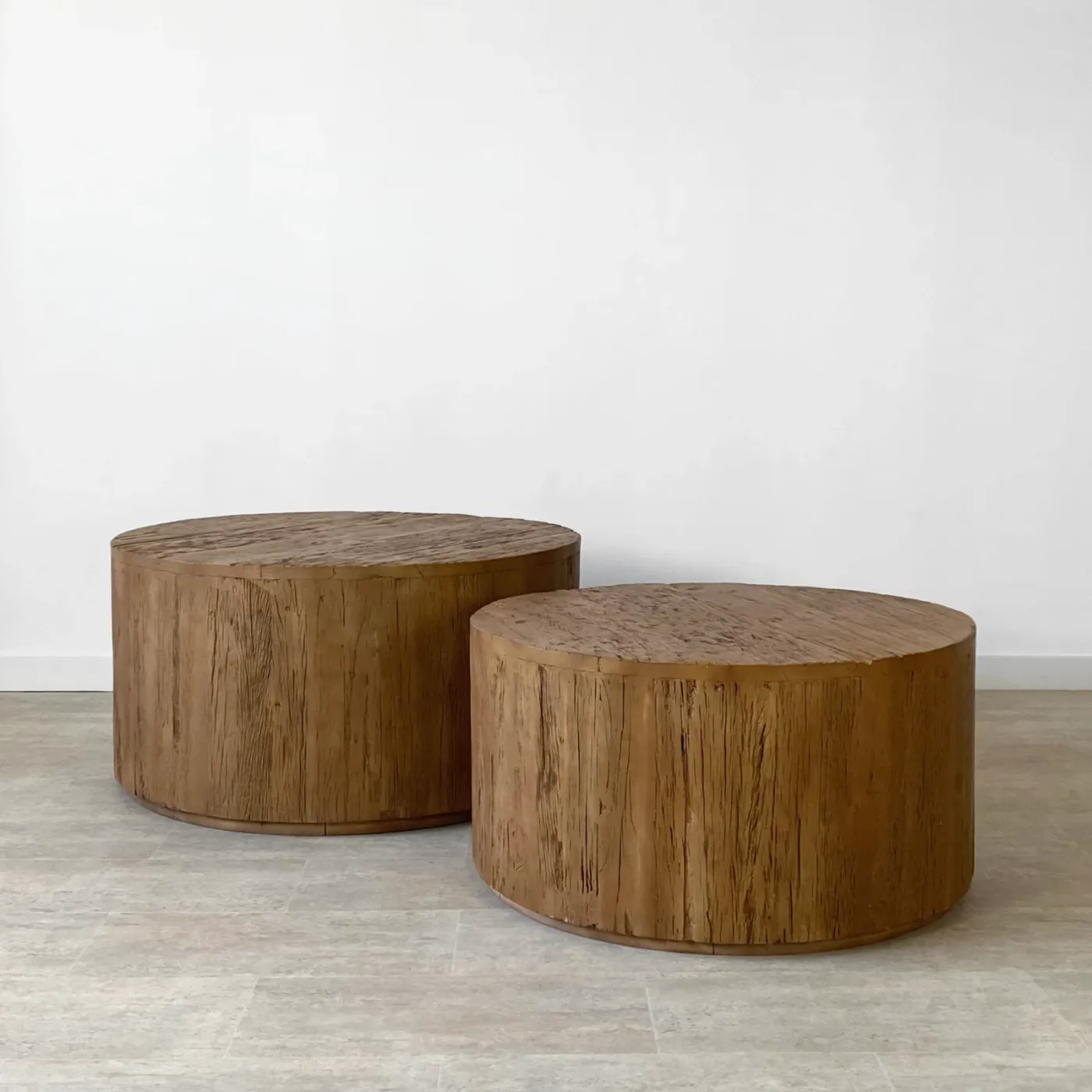 Set de 2 mesas de centro Formentera de madera reciclada (86 x 86 x 45cm / 76x76 cm) — Foto 1