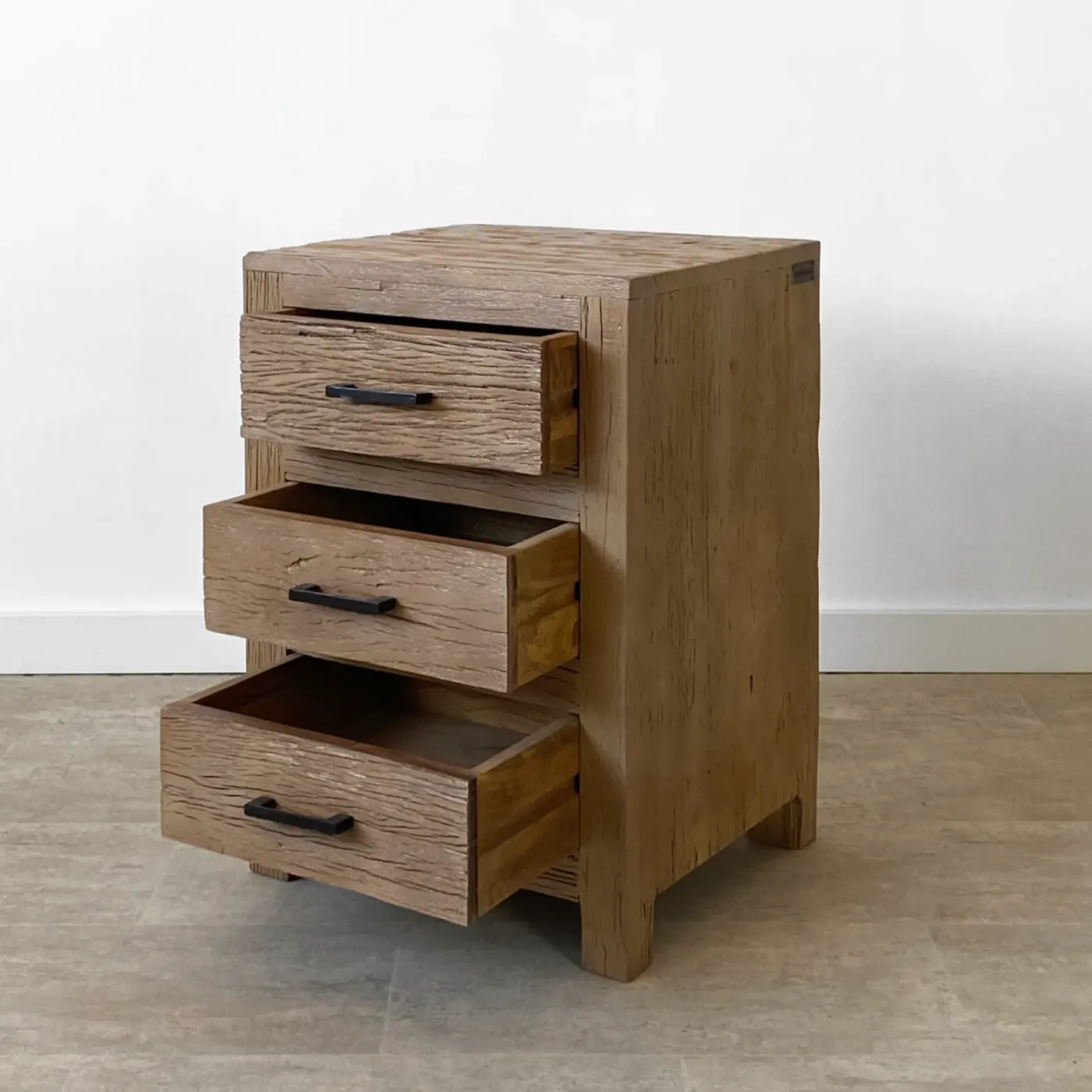 Formentera wood recycled material bedside table — Photo 3