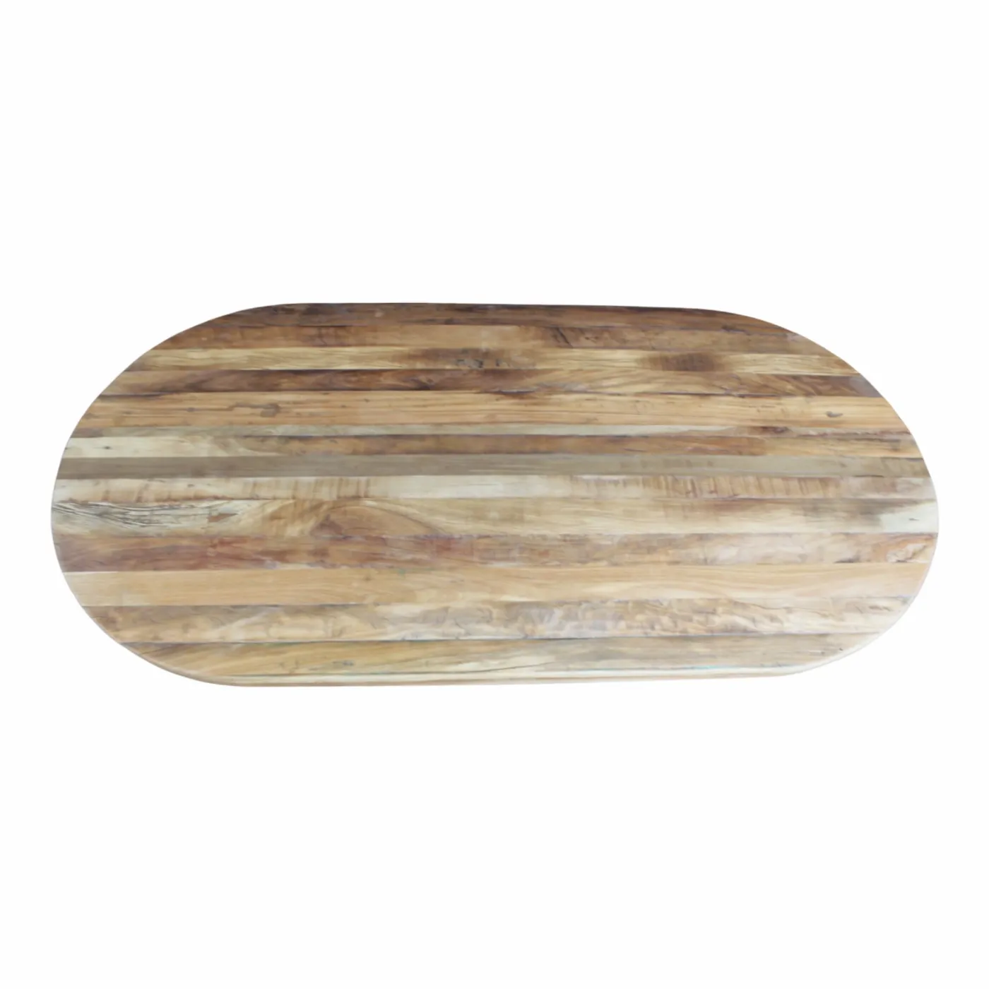 Mesa de comedor ovalada Ibiza de madera y material reciclado — Foto 4