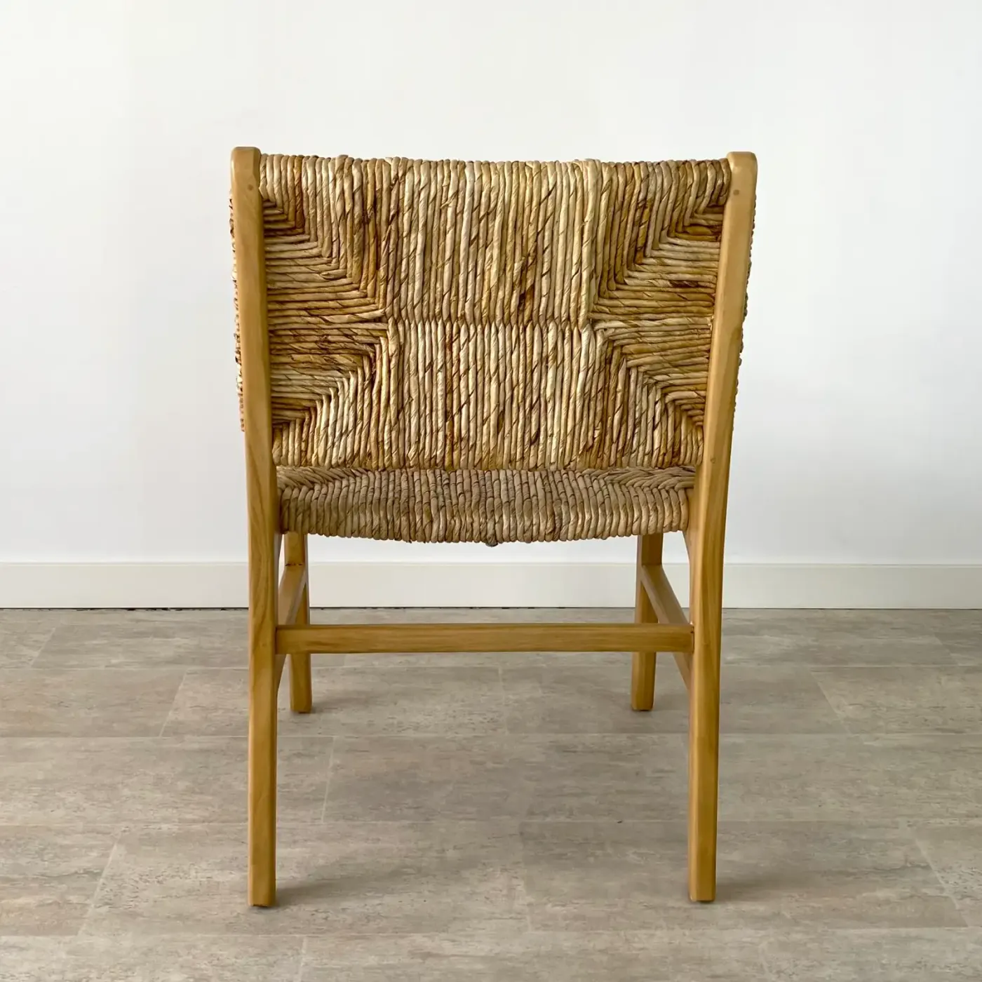 Set of 2 – Ibiza teak seagrass chairs with armrests — Photo 3
