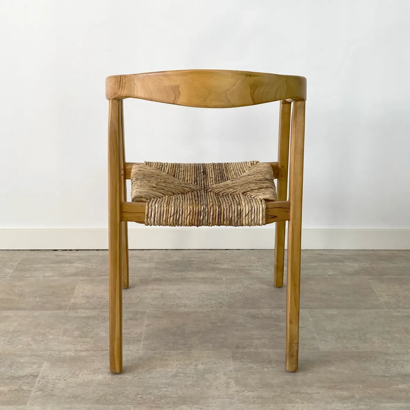 Set of 2 – nesting Ibiza teak seagrass chairs with armrests — Photo 5
