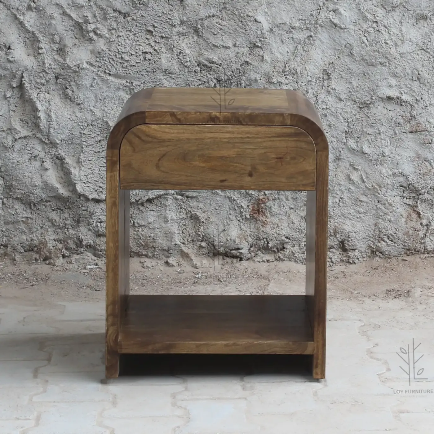 Color Ibiza mango wood walnut bedside table — Photo 3