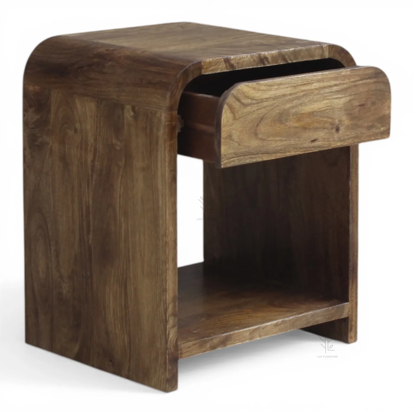Color Ibiza mango wood walnut bedside table — Photo 5