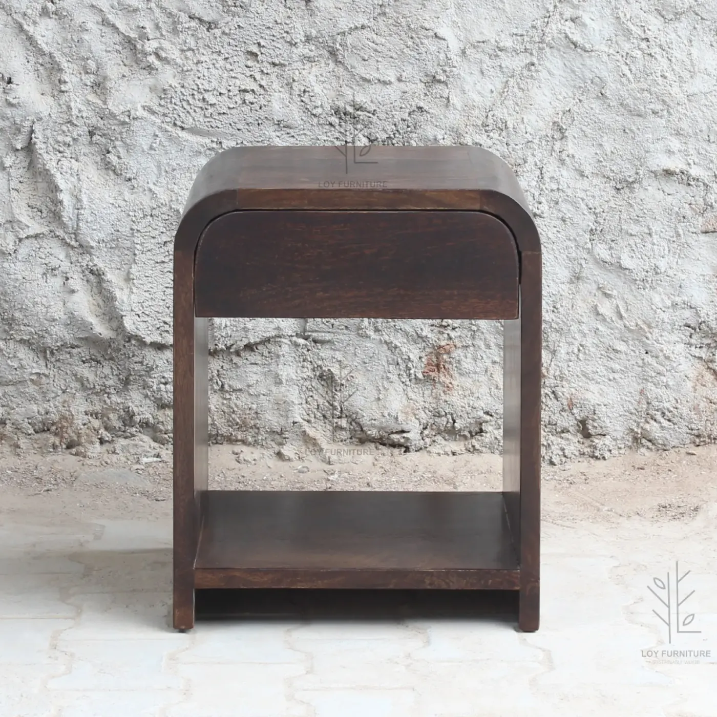 Color Ibiza mango wood bedside table – wenge — Photo 3