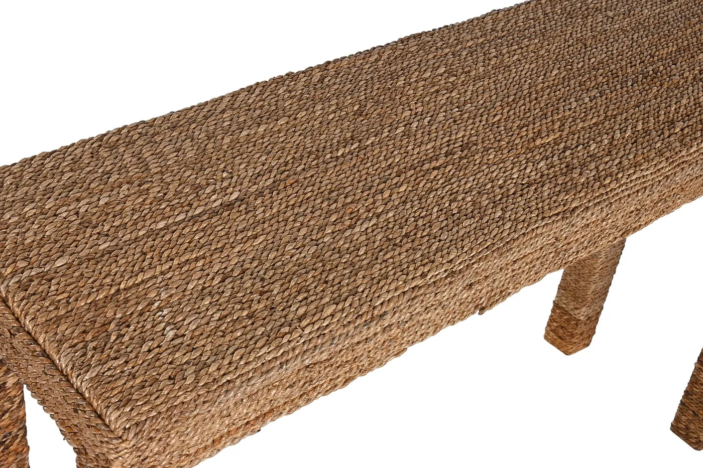 Natural fibre teak console table – natural — Photo 2