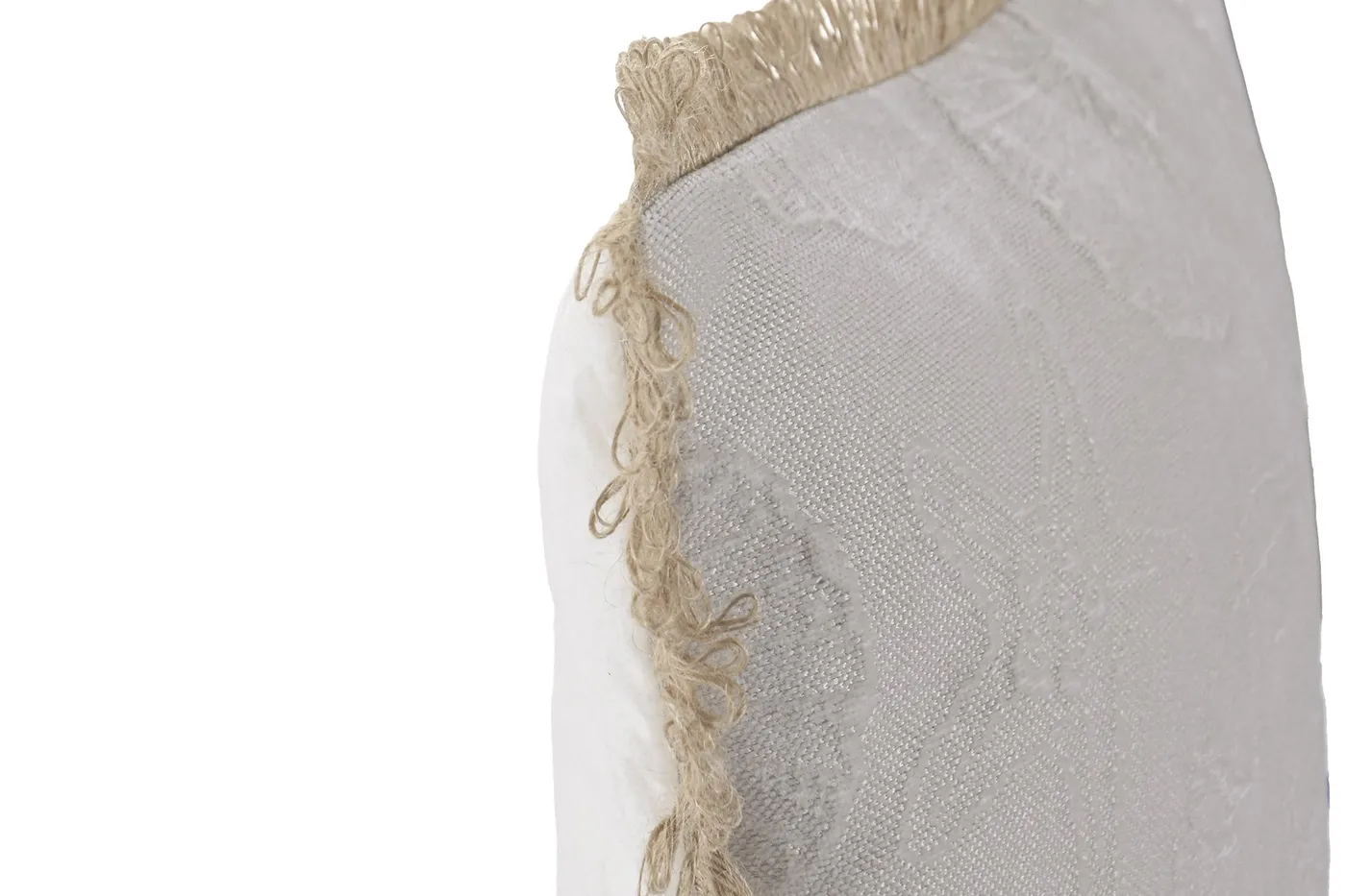 Cojín jacquard de chenilla beige — Foto 2
