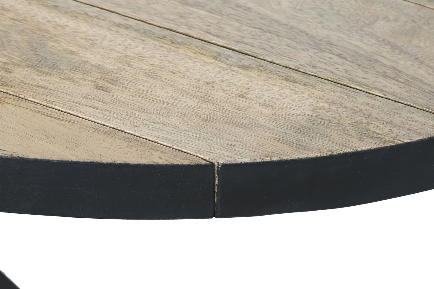 Metal mango wood coffee table – natural — Photo 3