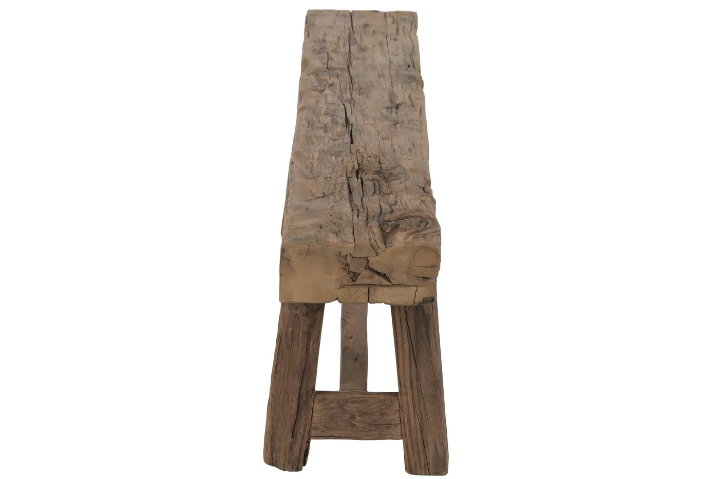 Bank van hout en gerecycled materiaal bruin — Foto 2