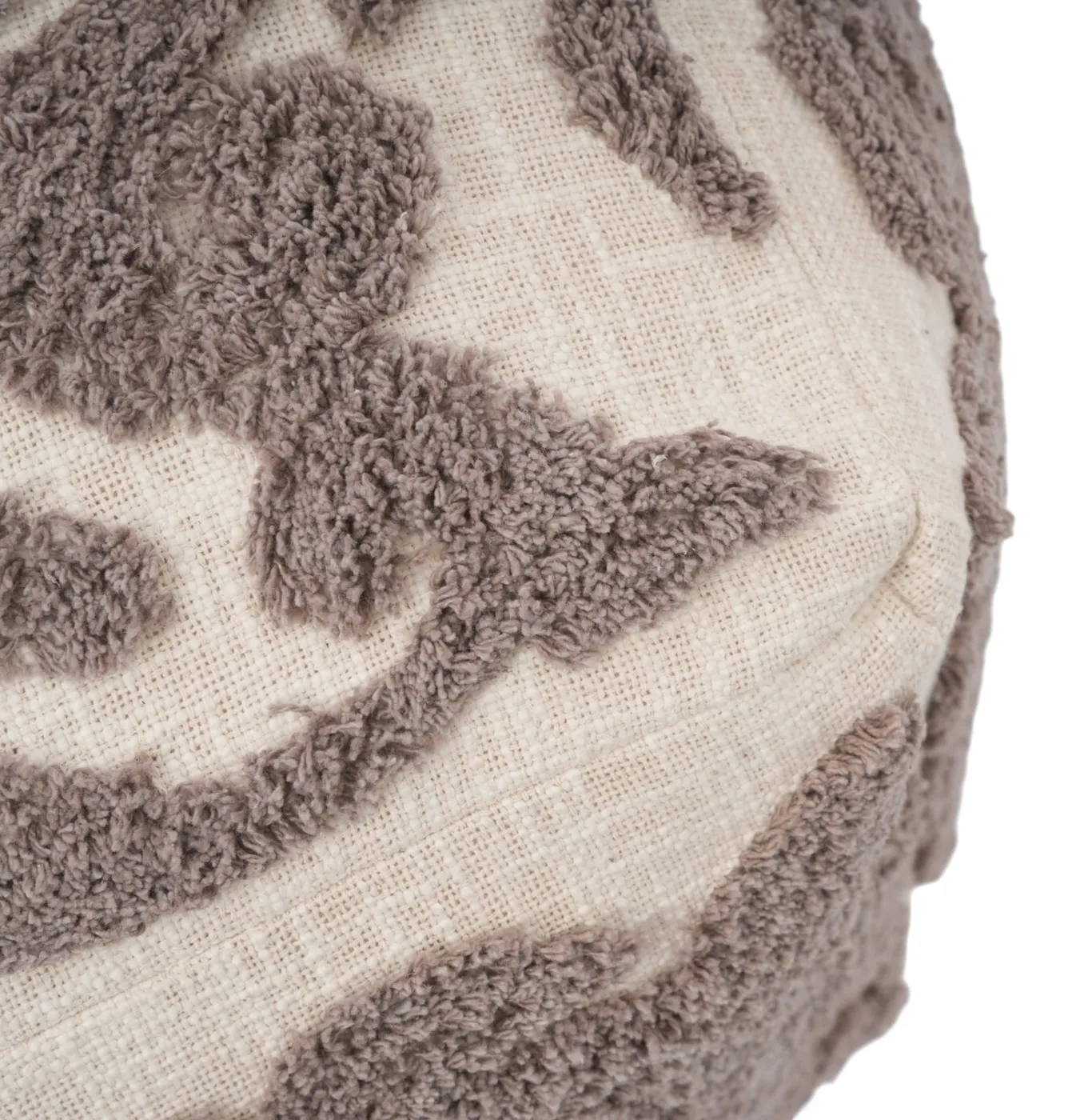 Cotton footstool – beige — Photo 2