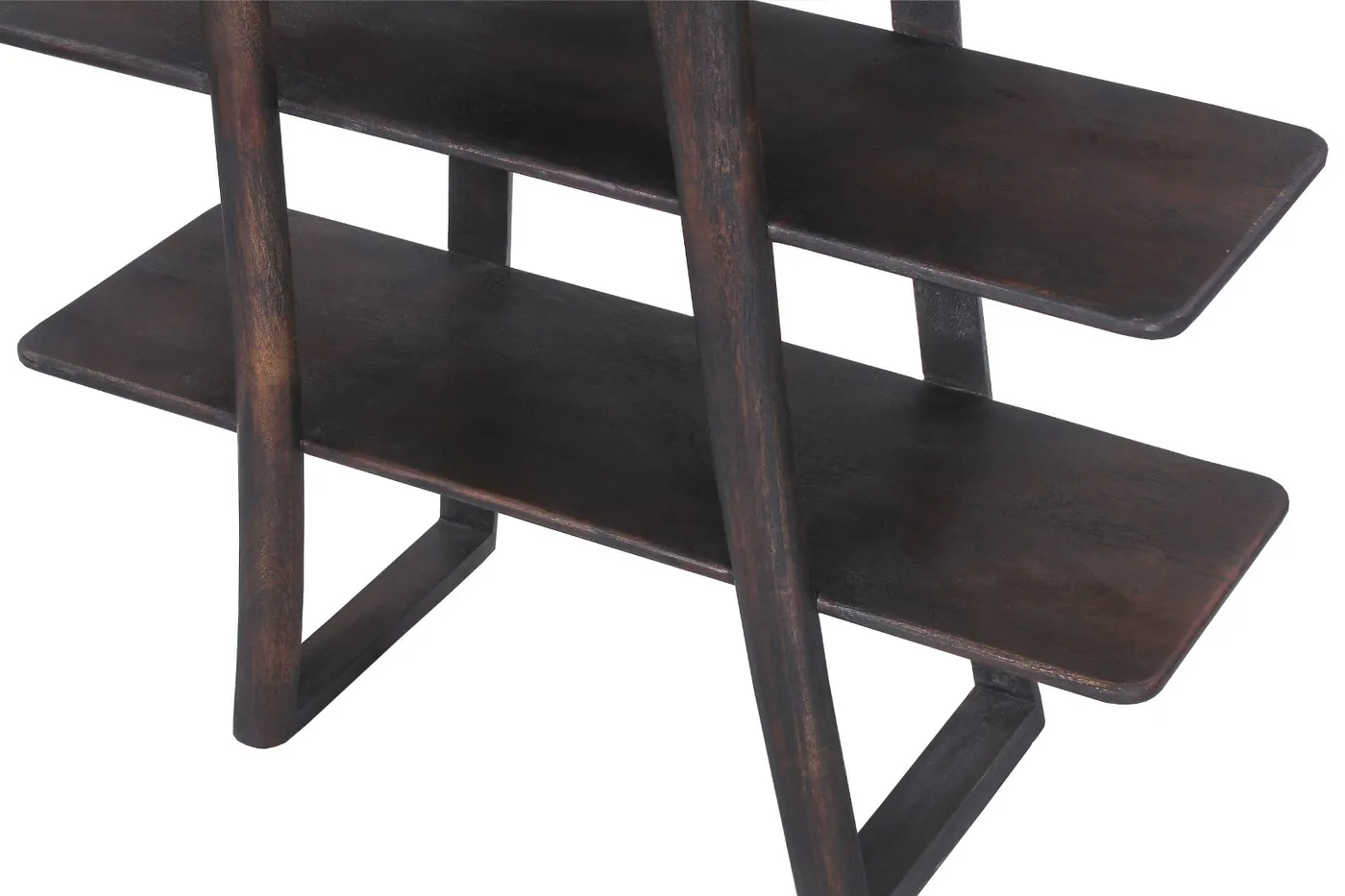 Mango wood shelving unit – brown / dark — Photo 2