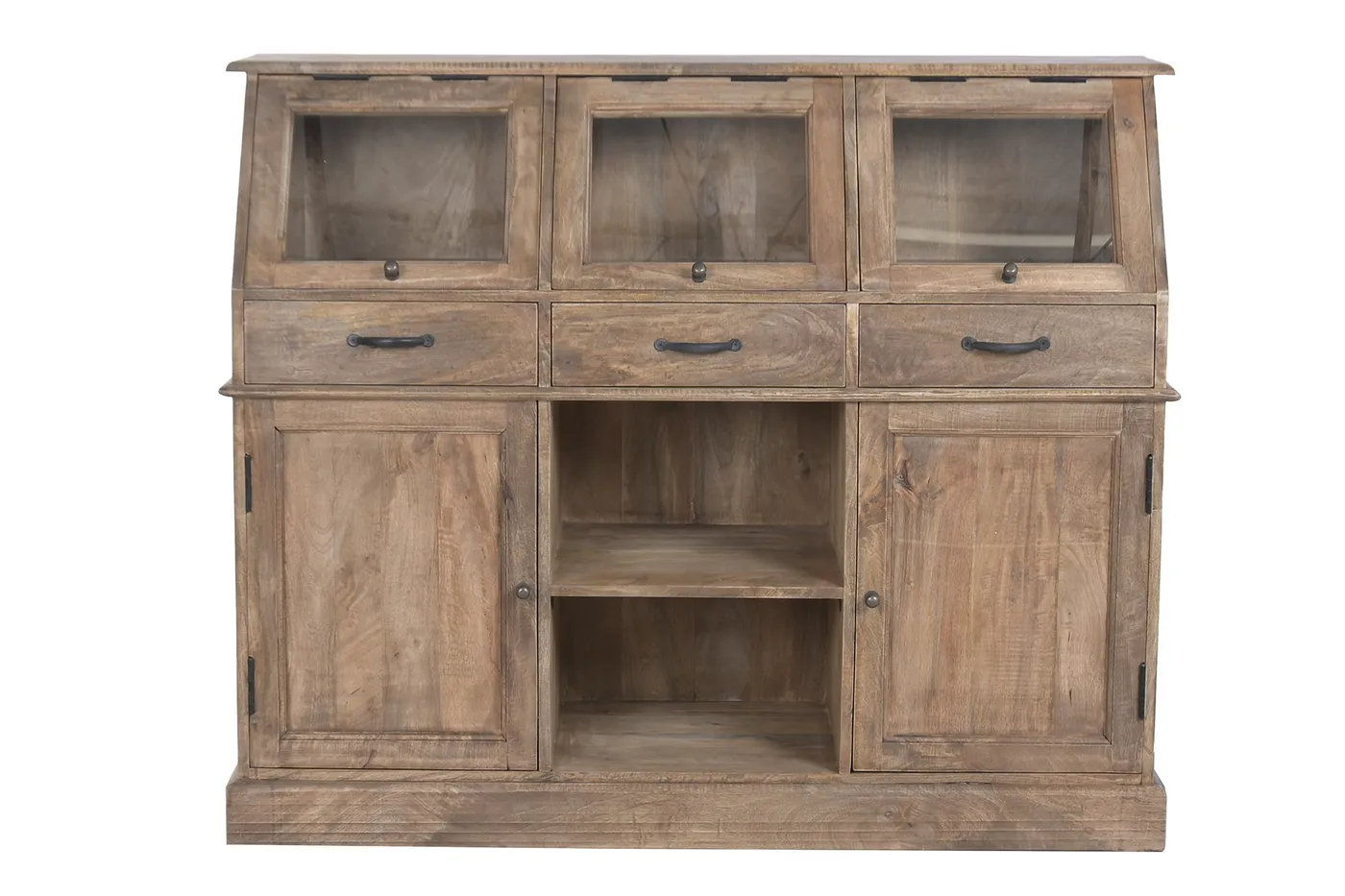 Dressoir van mangohout en glas — Foto 1