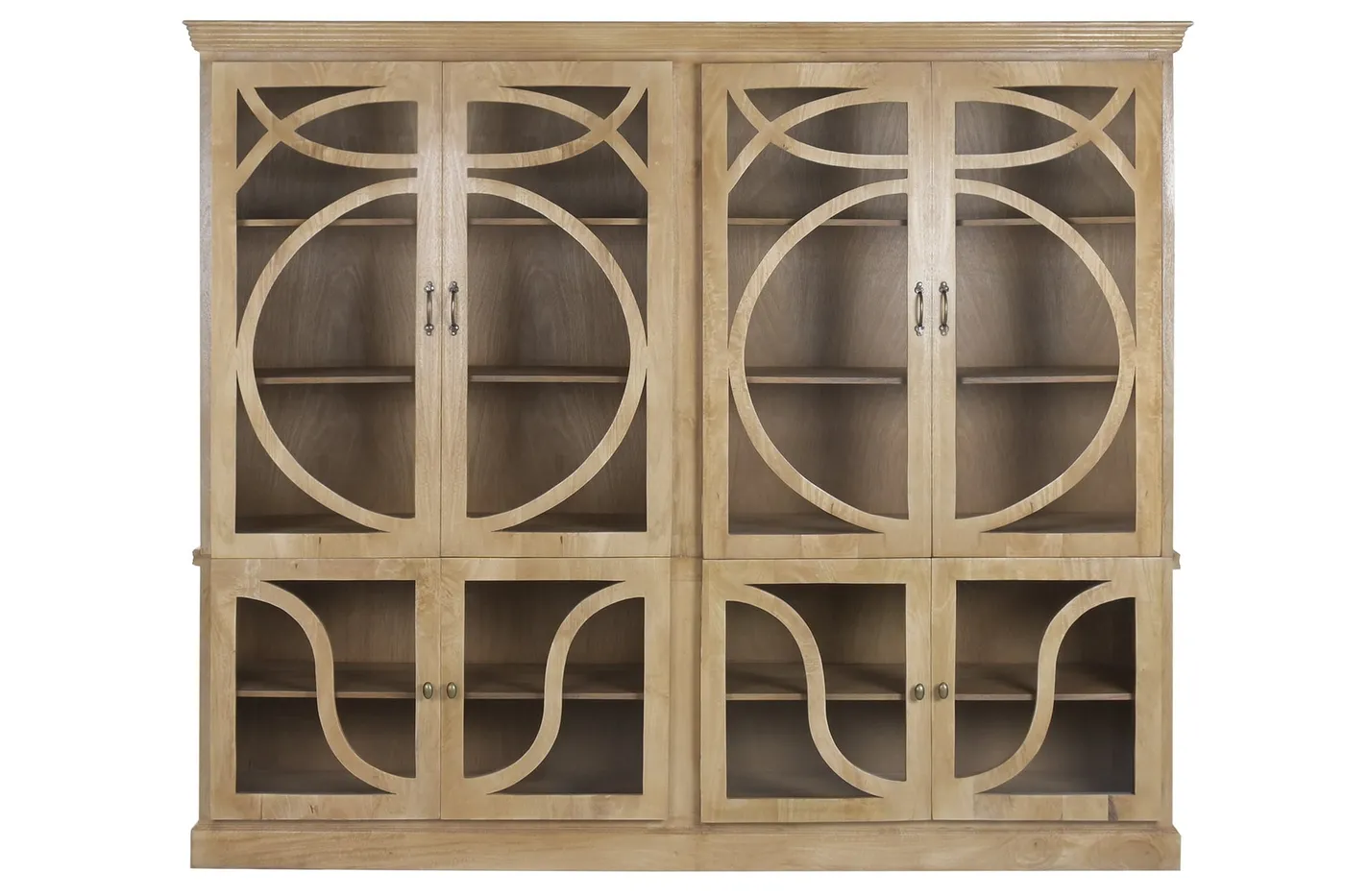 Mango wood glass display cabinet — Photo 2