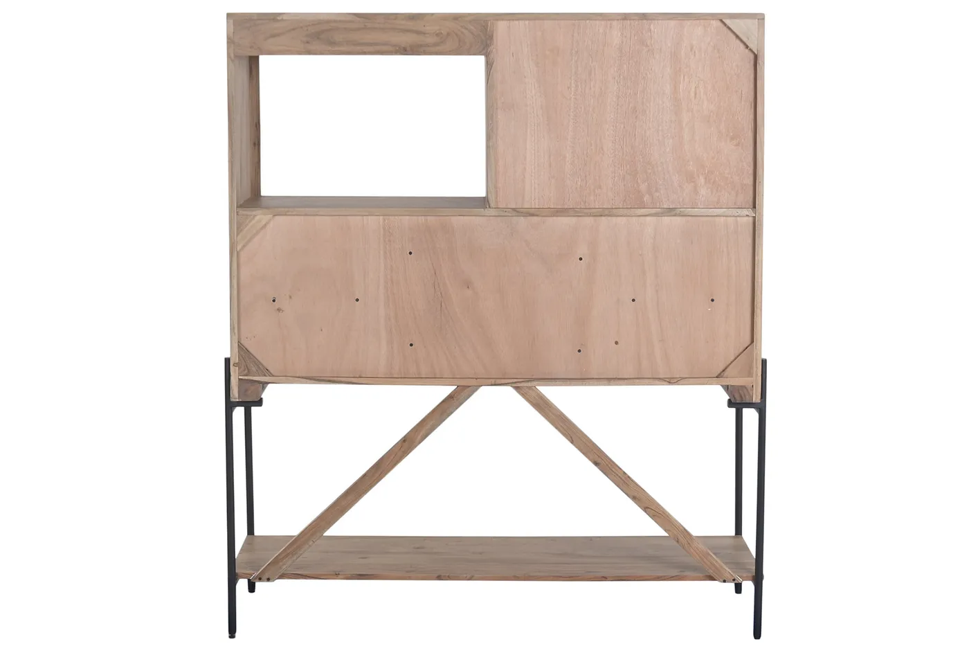 Acacia metal bar cabinet — Photo 2