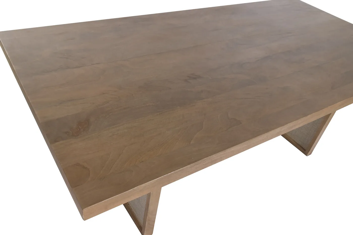 Eettafel van mangohout en rotan — Foto 2