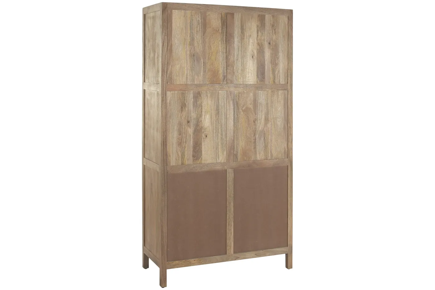 Mango wood metal display cabinet – natural — Photo 2