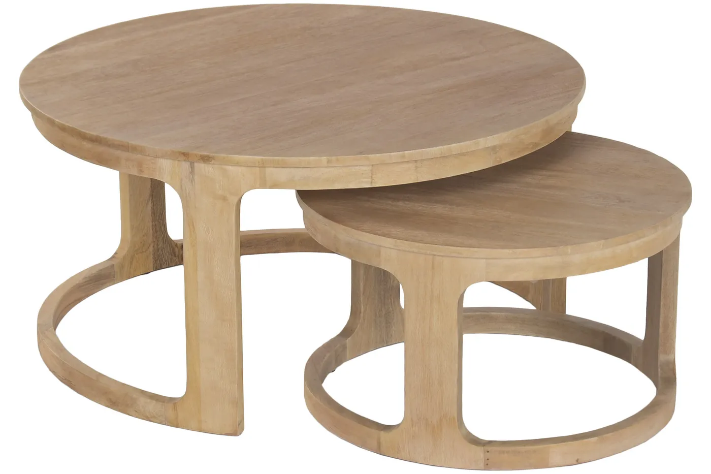Lot de 2 – table basse en manguier naturelle — Photo 2