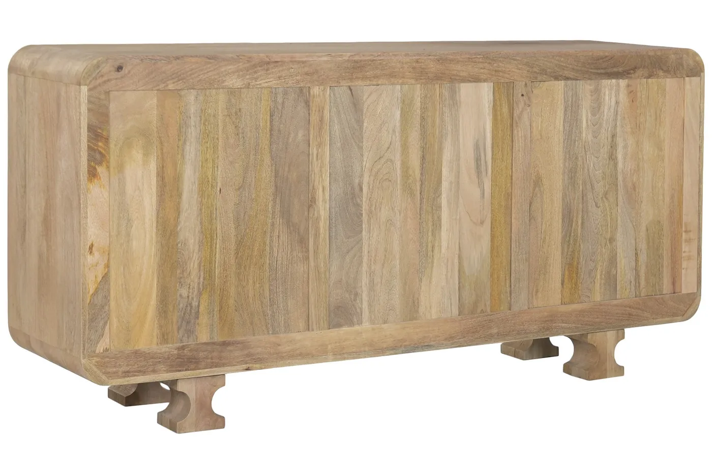 Mango wood glass sideboard – natural — Photo 2