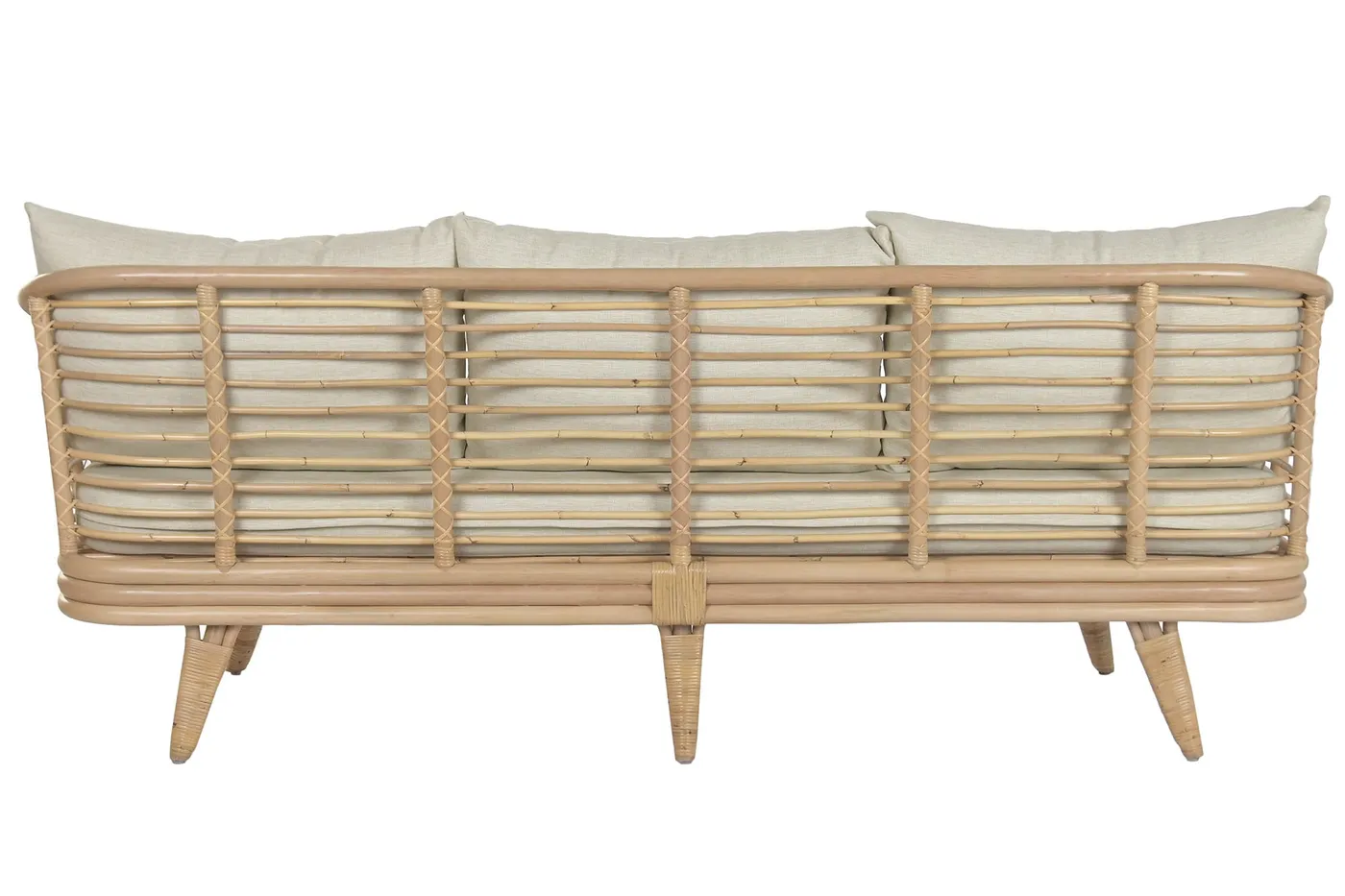 Rattan polyester sofa – natural — Photo 2