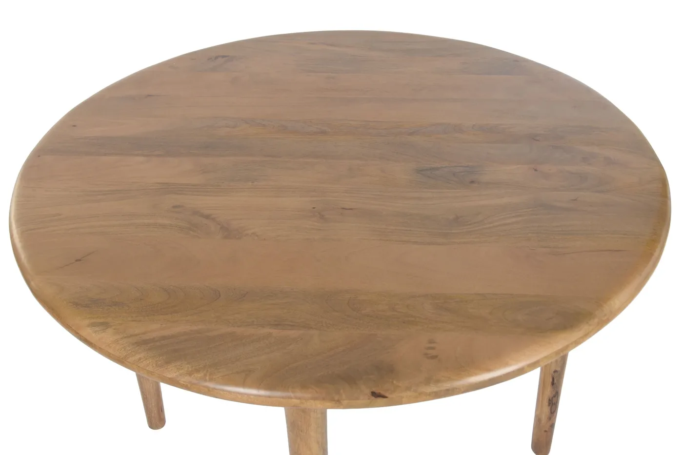 Ronde tafel van mangohout naturel — Foto 2