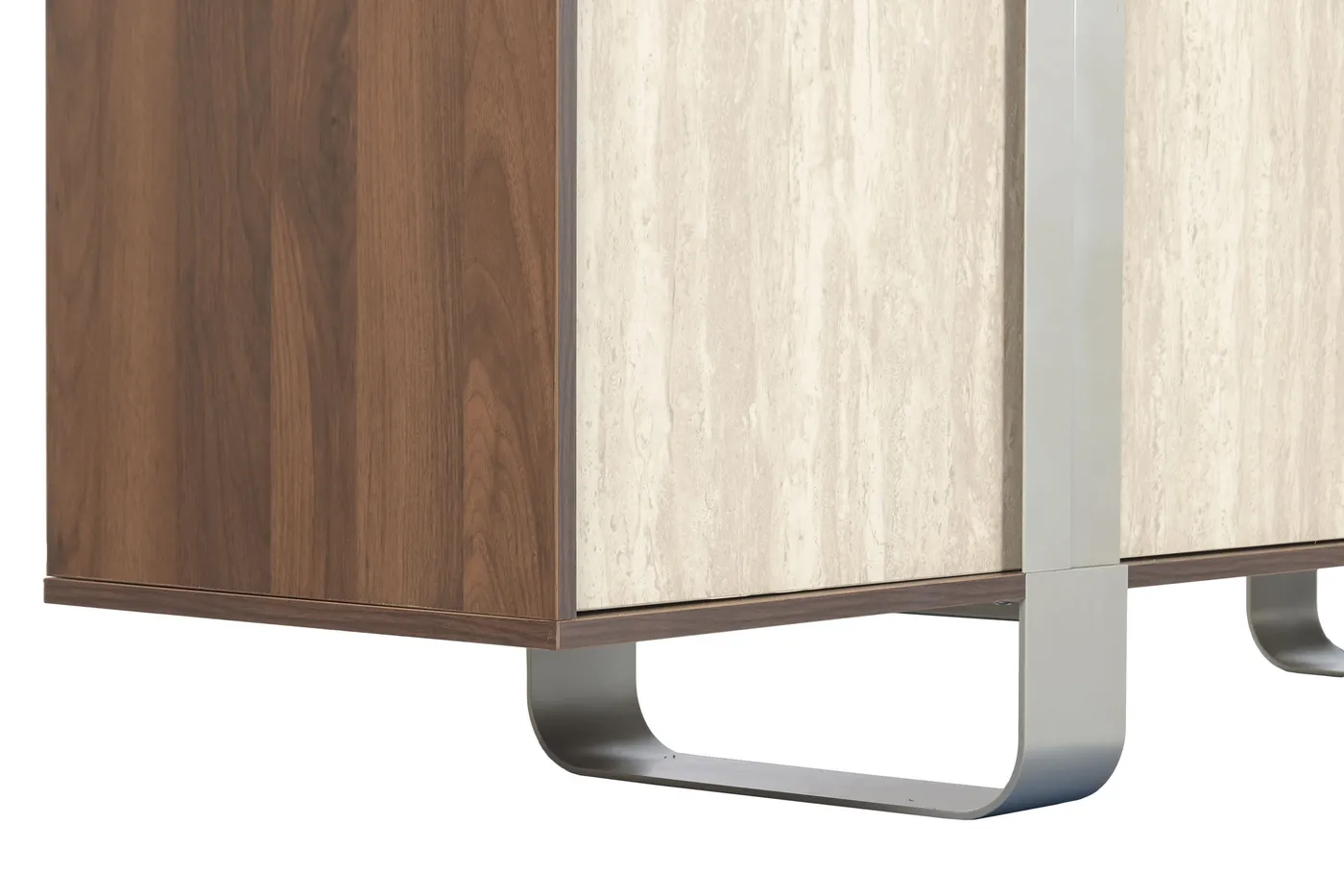 Tv-meubel van MDF, metaal en marmer — Foto 3