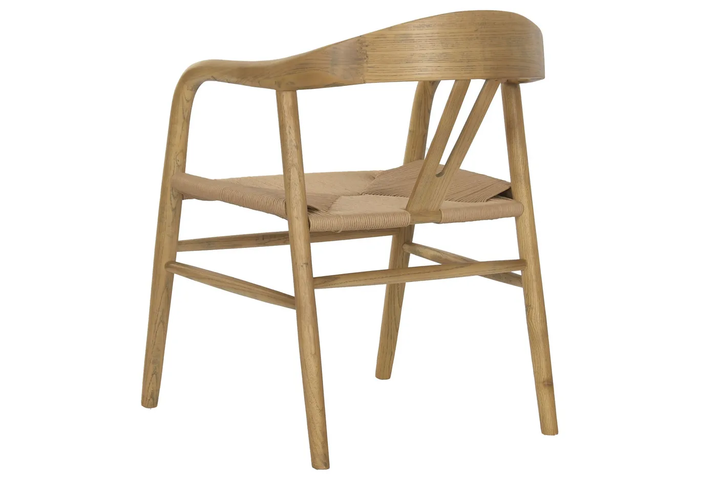 Chaise en orme et fibre naturelle naturelle — Photo 2