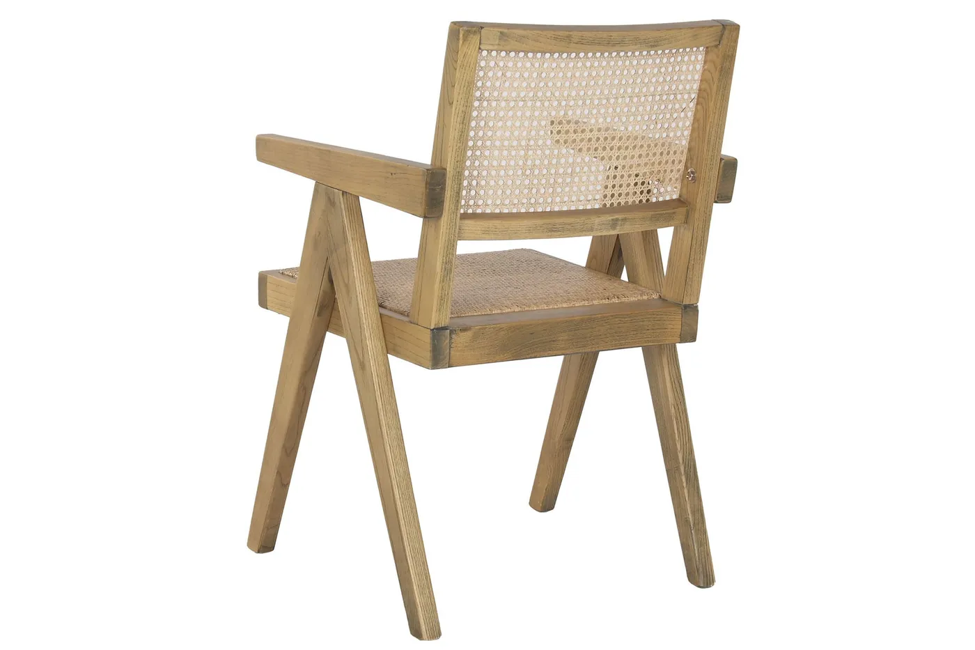 Chaise en orme, rotin et cannage naturelle — Photo 2