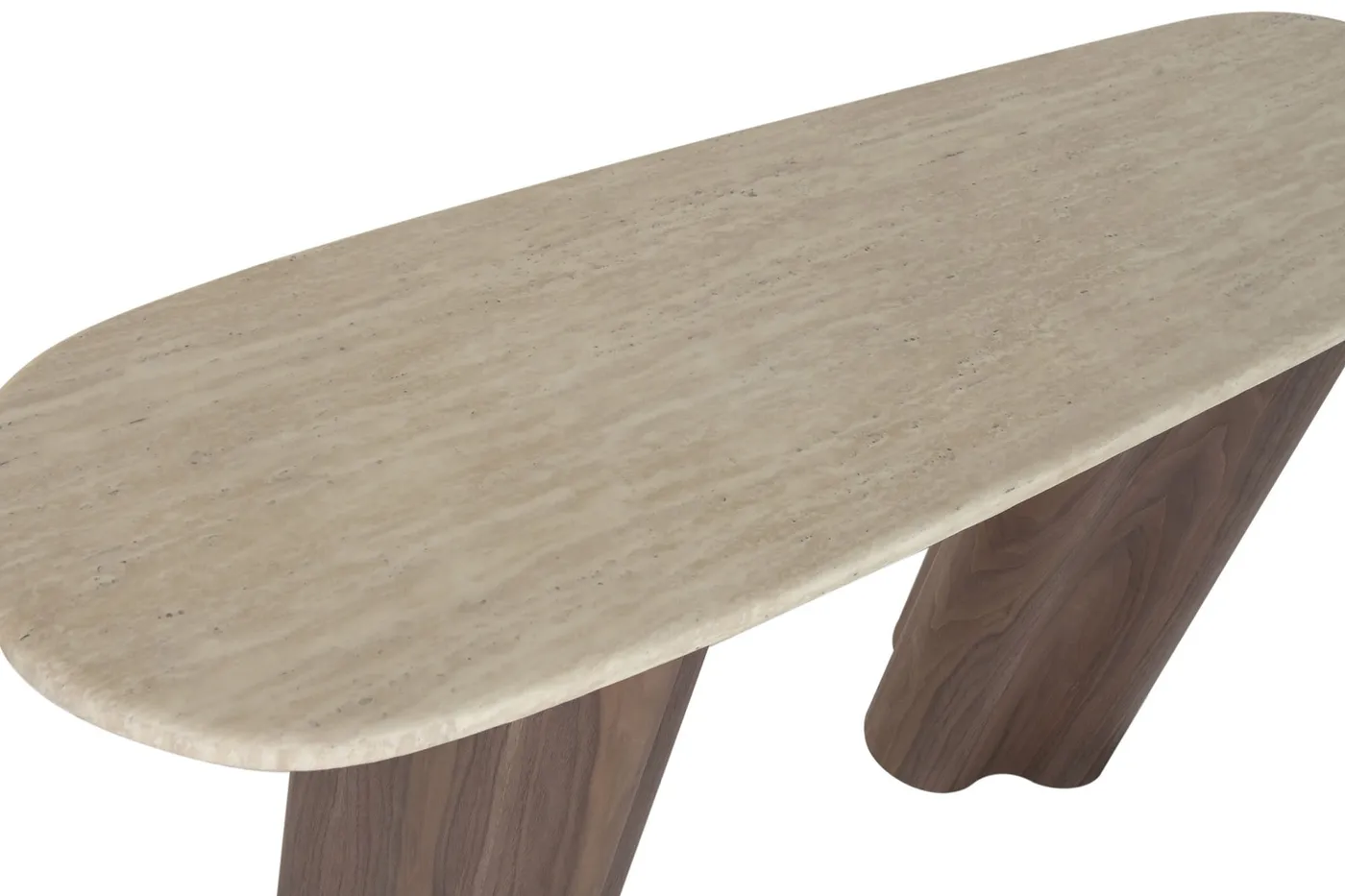 Wood granite console table – brown — Photo 2