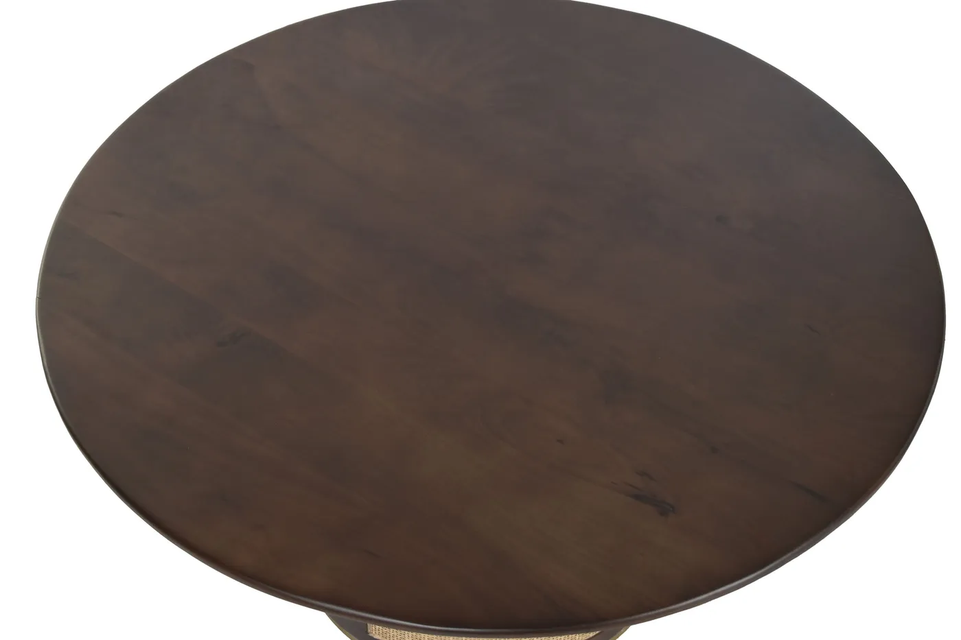 Salontafel van mangohout en natuurvezel bruin / donker — Foto 2