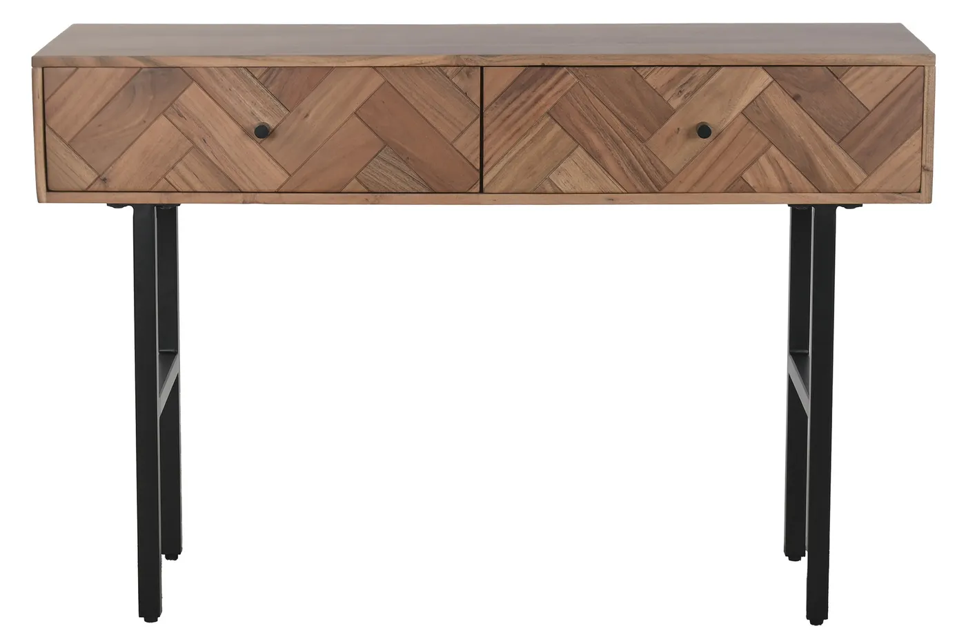 Console en acacia et métal marron — Photo 2