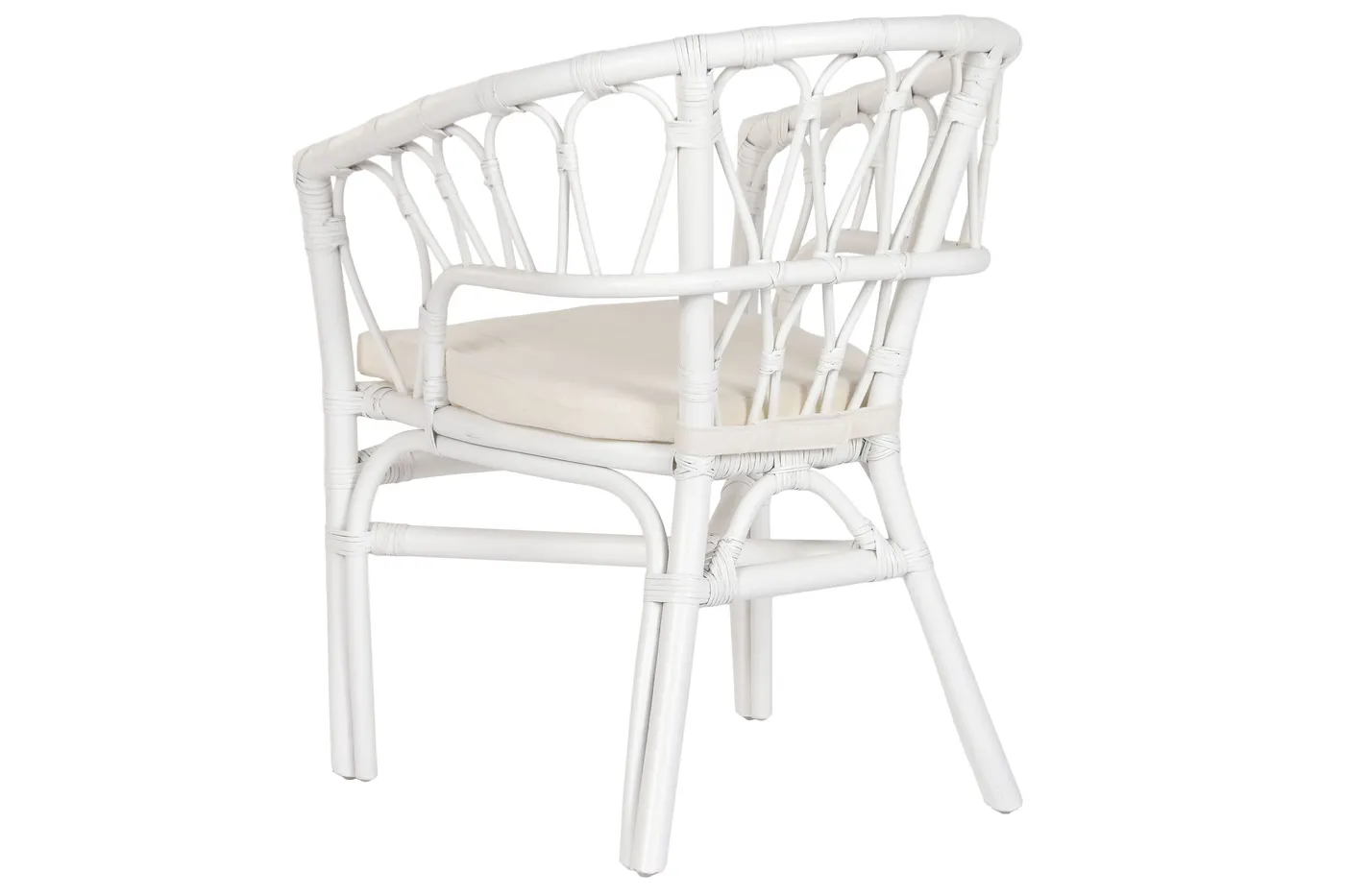 Stoel van rotan en polyester wit — Foto 2
