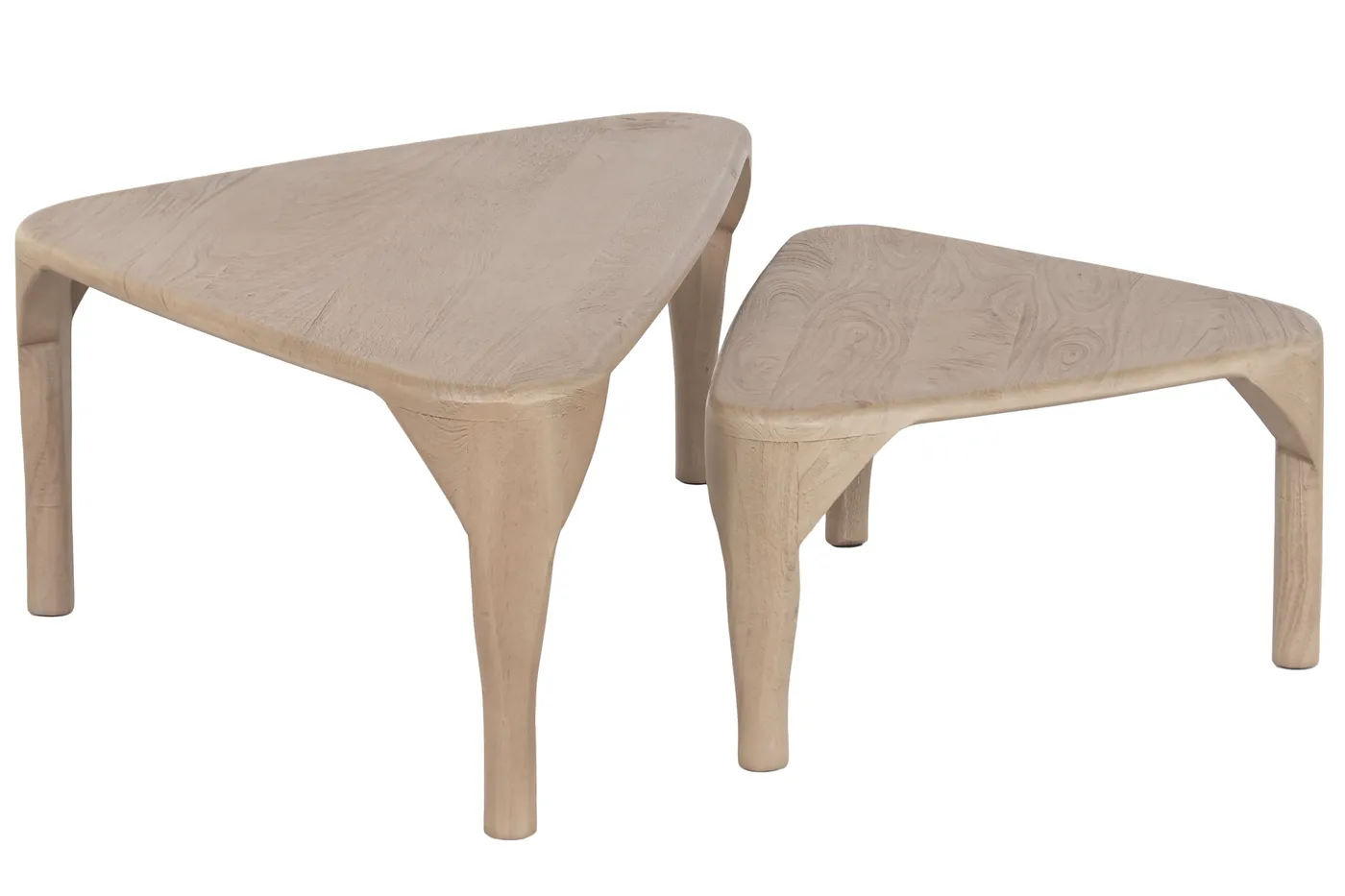 Set de 2 – mesa de centro de mango natural — Foto 2
