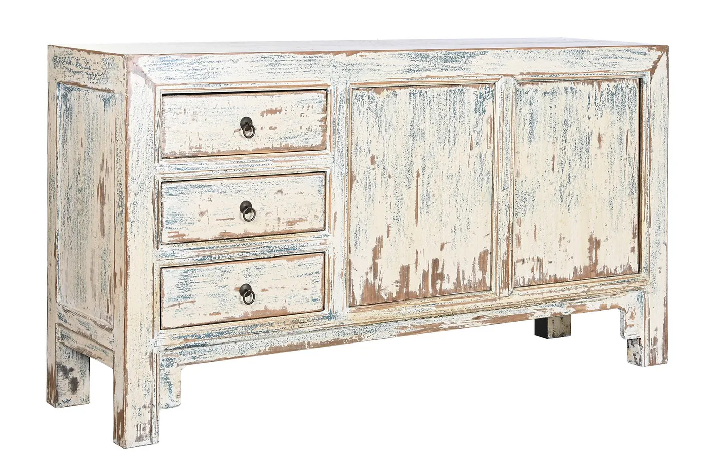 Solid lacquered two-tone elm console table — Photo 2