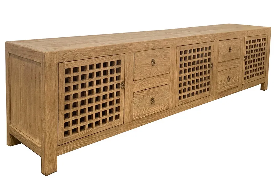 Solid elm TV unit — Photo 2