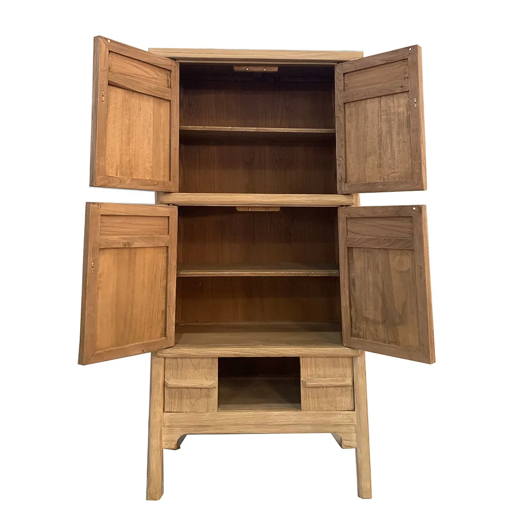 Solid elm wardrobe – natural — Photo 2