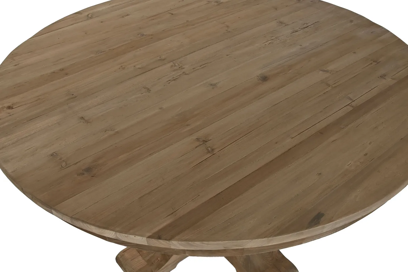 Table ronde en bois et matériau recyclé — Photo 2